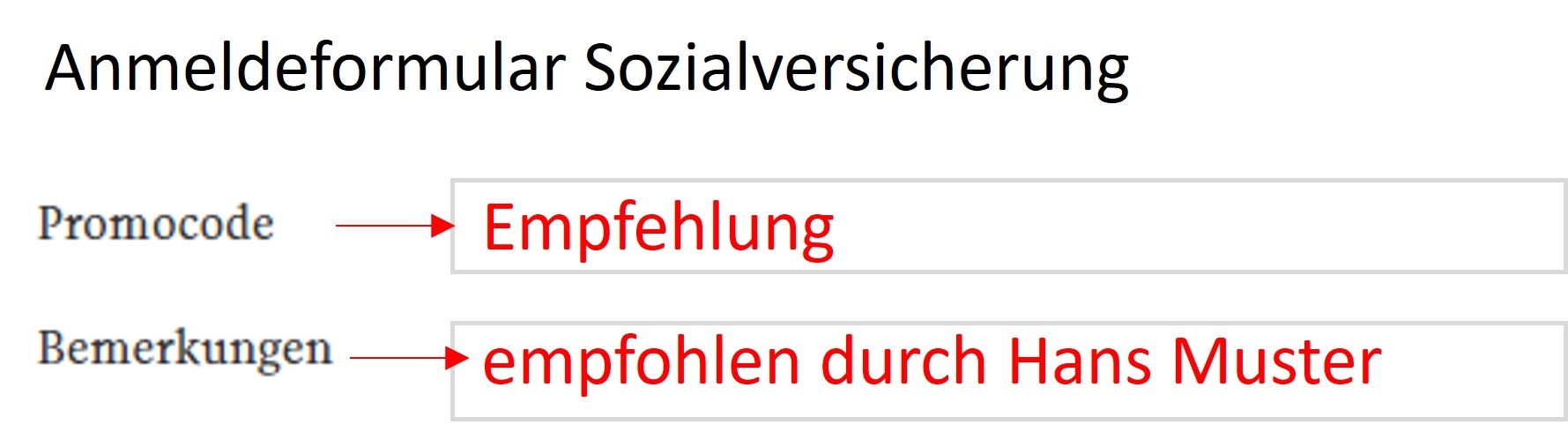 Anmeldeformular SV